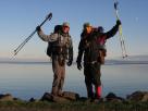 Kyle Pickering and Bobby McDowell walking across Canada